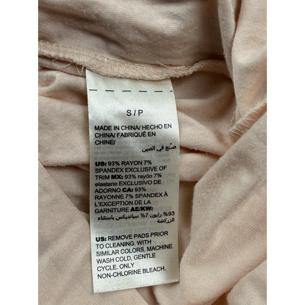 Soma Women's Lace Trimmed V Neck Slip Dress Nightgown Blush Peach Pink Sz S - Picture 5 of 12